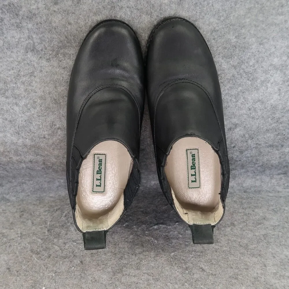 LL Bean Shoes Kids 6 Boots Chelsea Leather Insulated Classic Pull On Lug Sole